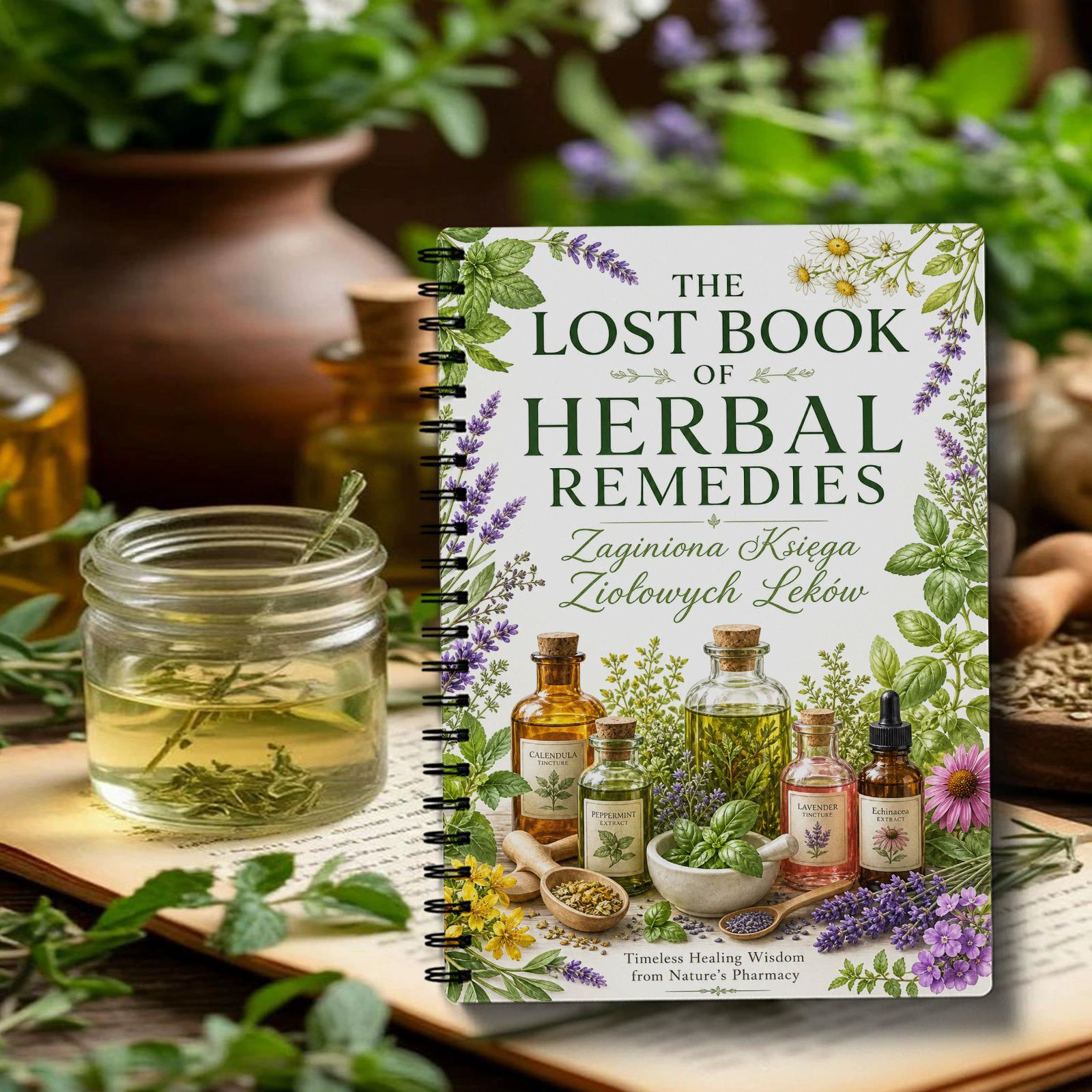 Herbal Wellness In - Buku Catatan Spiral Edisi Polandia untuk