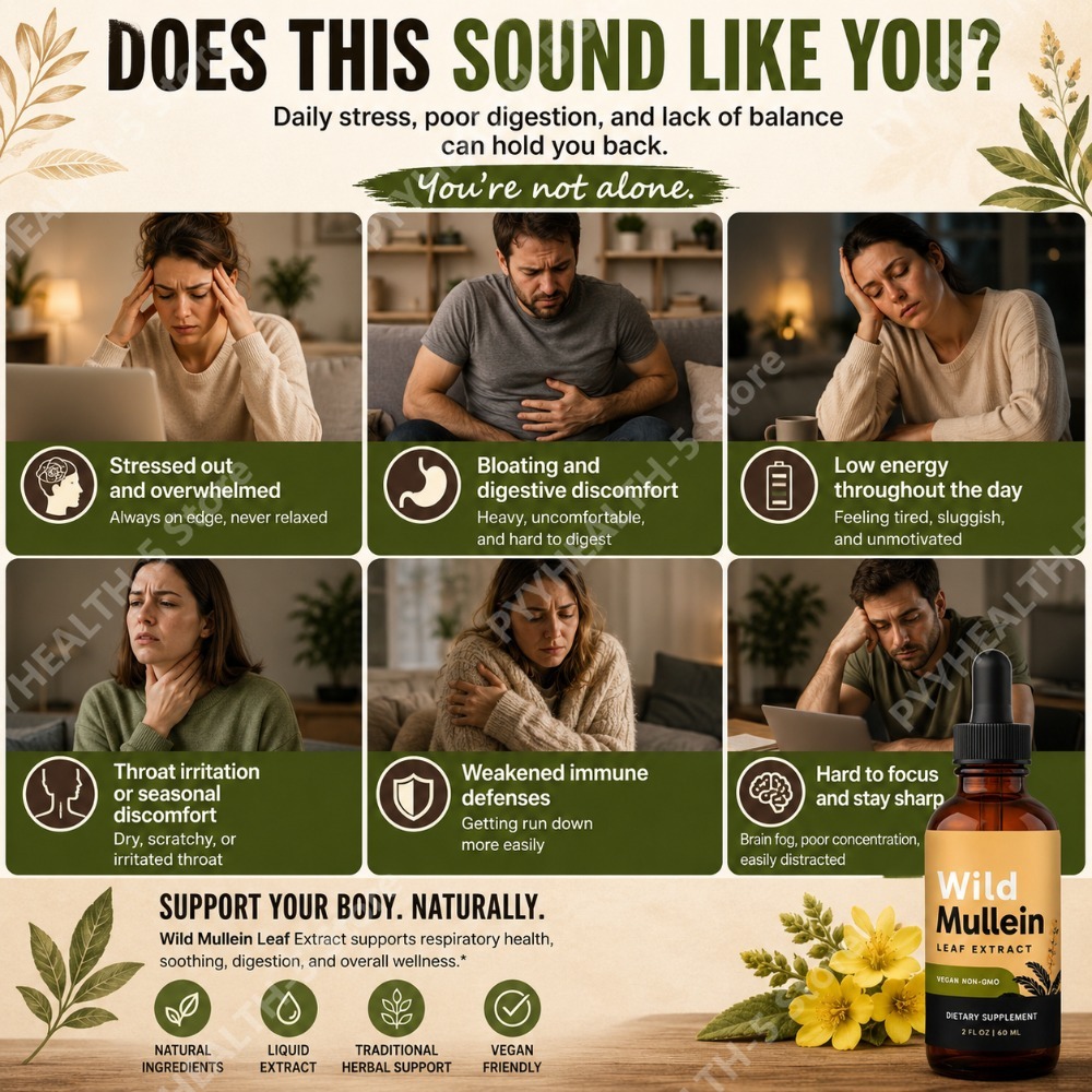 Tetes Daun Mullein Liar dengan - Herbal Wellness In ulasan dan harga
