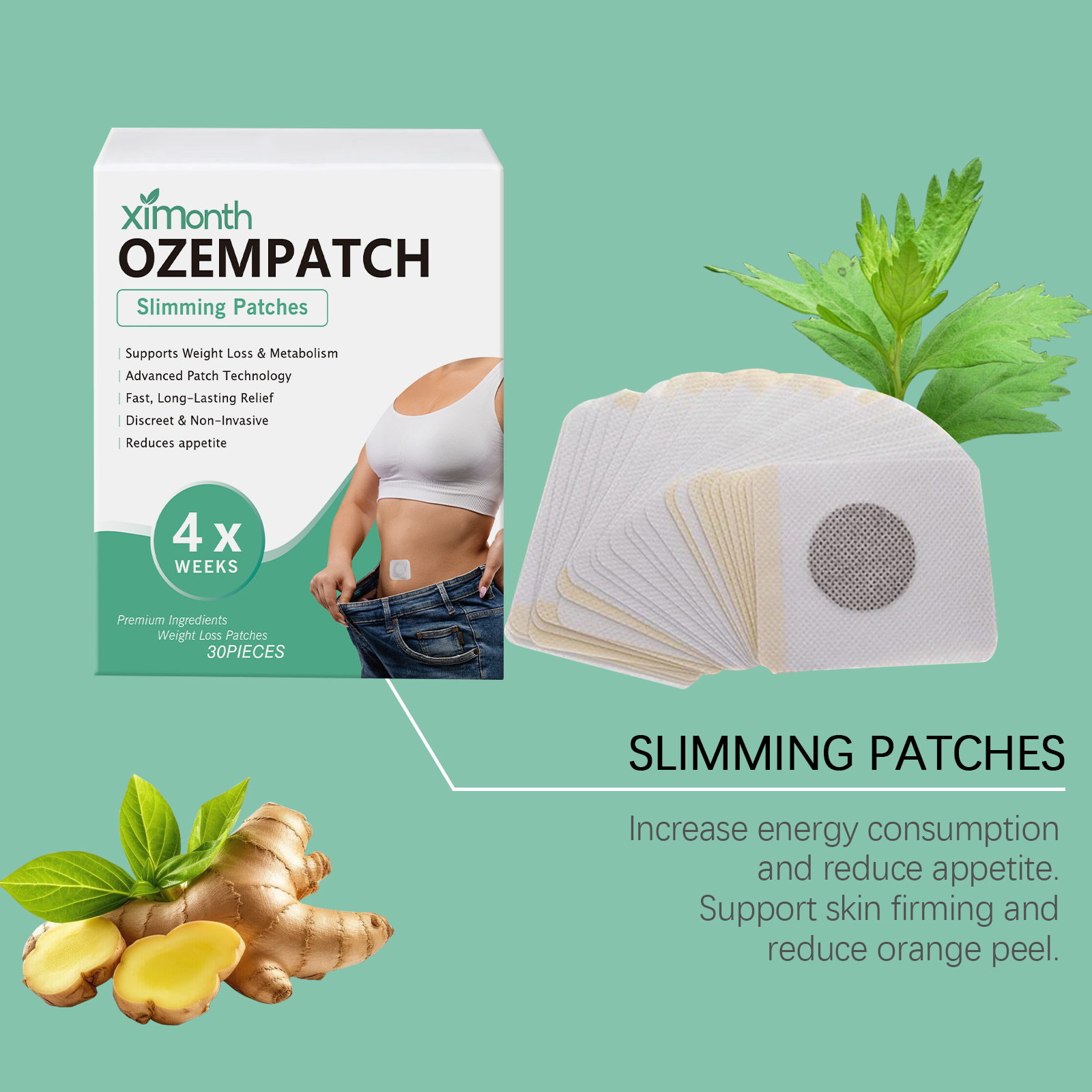 Ximonth Body Shaping Patches M - Herbal Wellness In ulasan dan harga